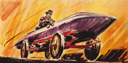 Camille Jenatzys La Jamais Contente, das erste Rennwagen mit Stromlinienform